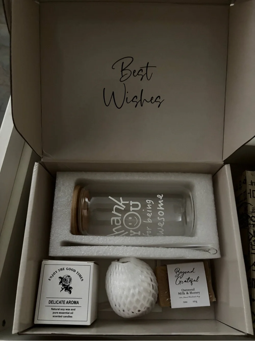 Thank You Glass Jar Gift Set - Clear